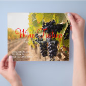Wijnproeverij Wijnmakerij Flyer Uitnodiging (Hand)