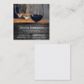 Wijnproeverijen | Diverse wijnen Vierkante Visitekaartje (Voorkant / Achterkant)