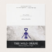 Wijnproeverijen | Marmer | Wijnopener Visitekaartje (Buitenkant ongevouwen)