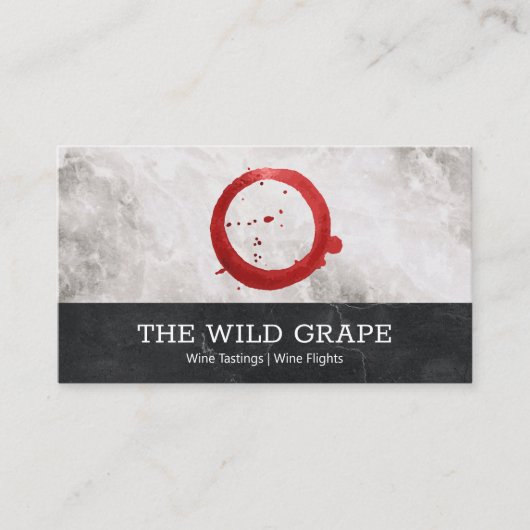 Wijnproeverijen | Marmer | Wijnvlek Visitekaartje (Voorkant)