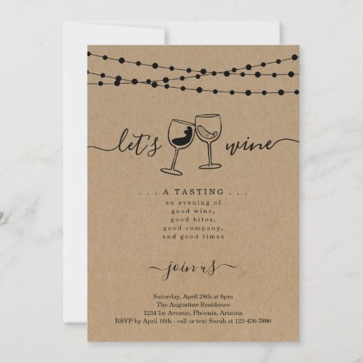Wijnproeverijfeest Kaart (Voorkant)