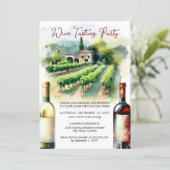 Wijnproeverijfeest Kaart (Staand voorkant)