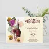 wijnproeveringsuitnodiging voor druiven kaart (Staand voorkant)