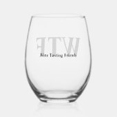 Wijnproevrienden Wijnglas Zonder Voet (Achterkant)