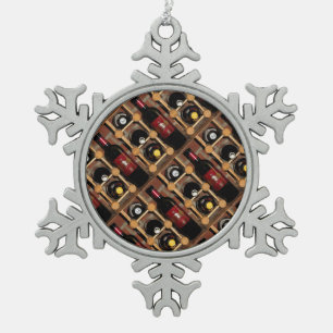 Wijnrack Abstract Tin Sneeuwvlok Ornament