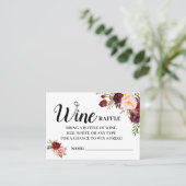 Wijnraffenkaartje engelse spaanse douchekaart plaatskaartje (Staand voorkant)