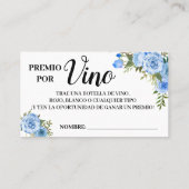 Wijnraffenkaartje engelse spaanse douchekaart plaatskaartje (Achterkant)