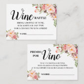 Wijnraffenkaartje engelse spaanse douchekaart plaatskaartje (Voorkant / Achterkant)