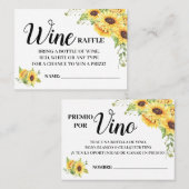 Wijnraffenkaartje engelse spaanse douchekaart plaatskaartje (Voorkant / Achterkant)