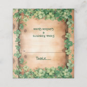 Wijnrank op houten St. Patricks Day bruidsmeisje k Plaatskaartje (Buitenkant ongevouwen)