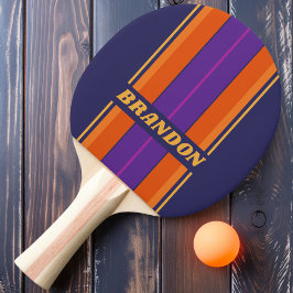 Wijnrank Regenboog Bord Strepen met Naam Tafeltennisbatje