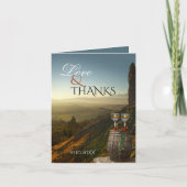 Wijnranken Trouwfoto Bedankkaart (Voorkant)