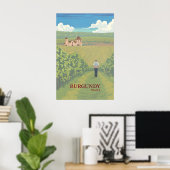 Wijnregio Bourgogne Frankrijk Reisposter Poster (Thuiskantoor)