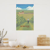 Wijnregio Bourgogne Frankrijk Reisposter Poster (Keuken)