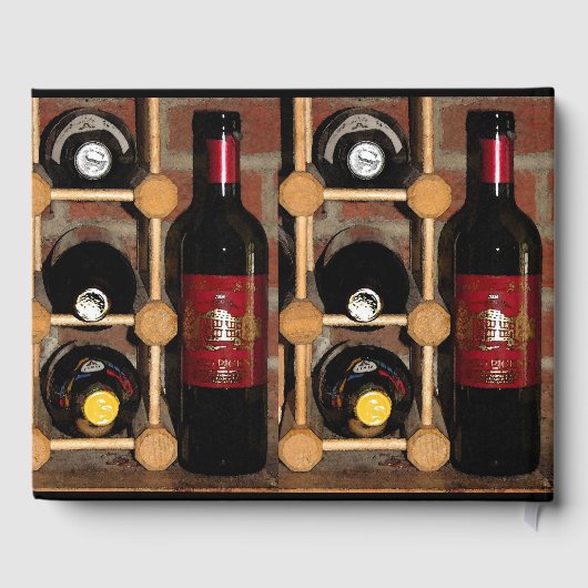 Wijnrek Abstract Verjaardagsfeest gastenboek (Achterkant)