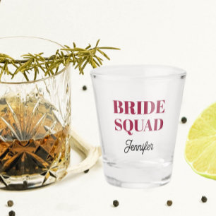 Wijnrode Bruidsmeisjes Team Afscheid Van De Meisje Shot Glas