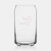 Wijnrode Bruidsploeg Bachelorette Feest Blikvorm Glas (Achterkant)