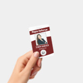 Wijnrode personeelsfoto ID-badge Badge (Handheld)