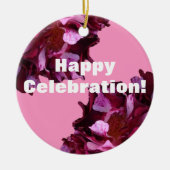 Wijnrode rozen Custom Circle Ornament (Voorkant)