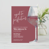 Wijnrood 60ste verjaardagsfeest kaart (Staand voorkant)