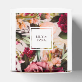 Wijnrood en blosroze bedankdoosjes