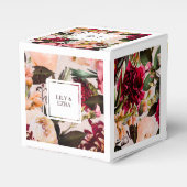 Wijnrood en blozend roze bedankdoosjes (Voorkant Zijde)