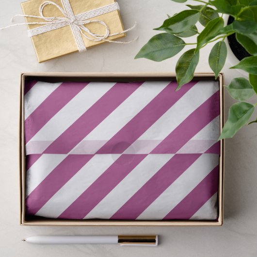 Wijnrood en wit gestreept tissuepapier (Geschenk)