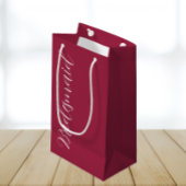 Wijnrood gestileerd script bruiloft bruidsmeisje klein cadeauzakje