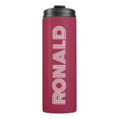 Wijnrood Moderne Typografie Gepersonaliseerd Thermosbeker (Voorkant)
