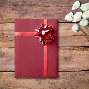 Wijnrood Stevige Kleur   Klassiek   Elegant Cadeaupapier