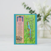 Wijnroute Seneca Lake Vintage Postkaart (Staand voorkant)