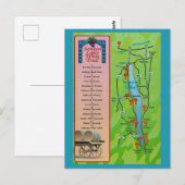 Wijnroute Seneca Lake Vintage Postkaart (Voorkant / Achterkant)