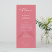 Wijnroze flamingo elegant menu (Staand voorkant)