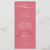 Wijnroze flamingo elegant menu (Voorkant)
