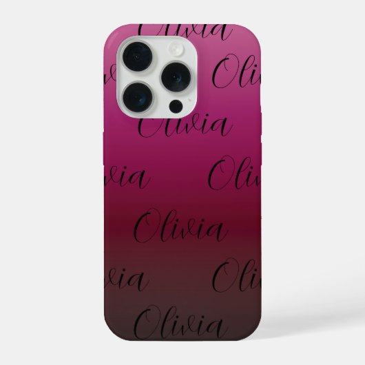 Wijnroze Gradiënt iPhone Hoesje (Achterkant)