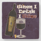 Wijnsatire Stenen Onderzetter (Voorkant)