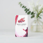 wijnschenking | plons | Wijndruiven en vaten Visitekaartje (Staand voorkant)