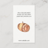 wijnschenking | plons | Wijndruiven en vaten Visitekaartje (Achterkant)