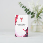 wijnschenking | Splash II wijnglas Visitekaartje (Staand voorkant)