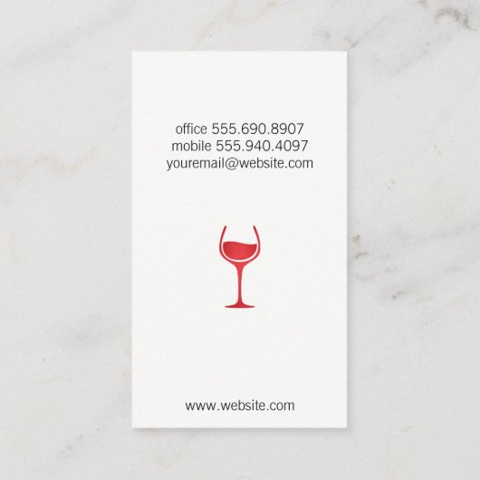 wijnschenking | Splash II wijnglas Visitekaartje (Achterkant)