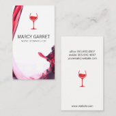 wijnschenking | Splash II wijnglas Visitekaartje (Voorkant / Achterkant)