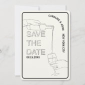 Wijnschets Bruiloft Save The Date Kaart (Voorkant)