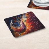 WIJNSCHILDERIJ KARTONNEN ONDERZETTERS (Schuin)