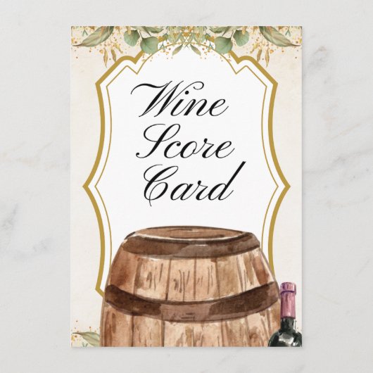 Wijnscore Kaart (Achterkant)