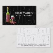 wijnset | Fles en glas Visitekaartje (Voorkant / Achterkant)