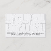 wijnset | Fles en glas Visitekaartje (Achterkant)