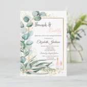 Wijnsmaak Eucalyptus Brunch en bubbelbubbelig Kaart (Staand voorkant)