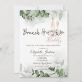 Wijnsmaak - Eucalyptus Greenery Brunch & Bubble Kaart (Voorkant)