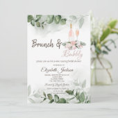 Wijnsmaak - Eucalyptus Greenery Brunch & Bubble Kaart (Staand voorkant)