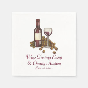 Wijnsnijstaart Bottelglazen druiven Servet